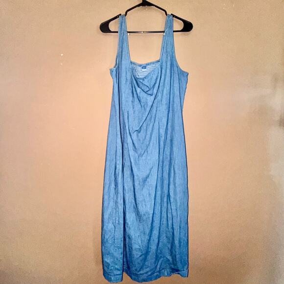 Old Navy Women's Denim Sleeveless Maxi Dress Blue - Size XL - Picture 1 of 9